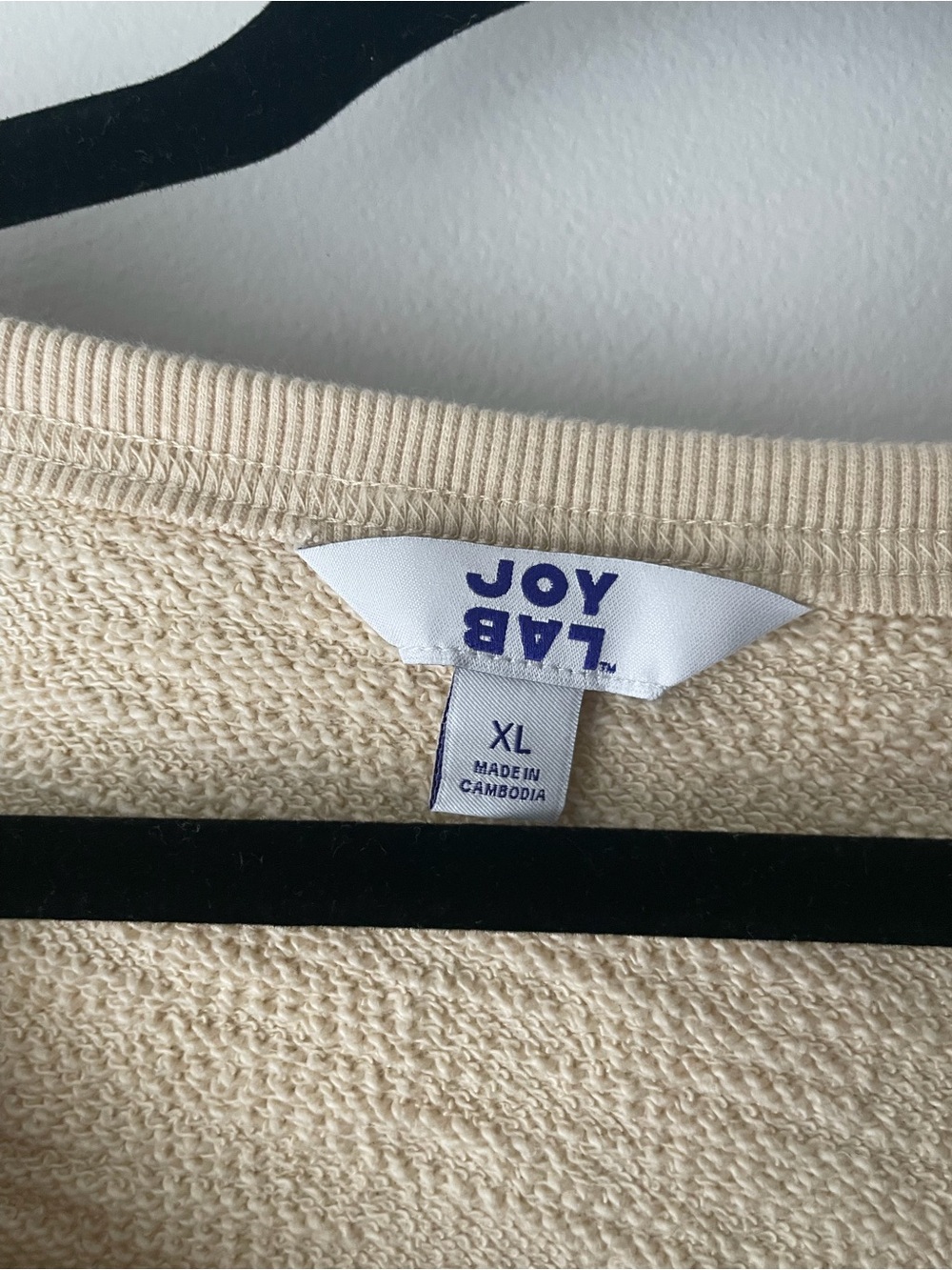 Joy Lab Cropped Drawstring V-Neck Sweater - Cream - Picture 3 of 3